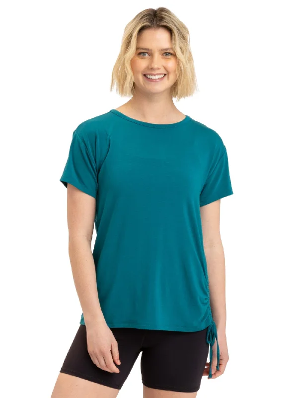 Nia Side Ruched Jersey Tee