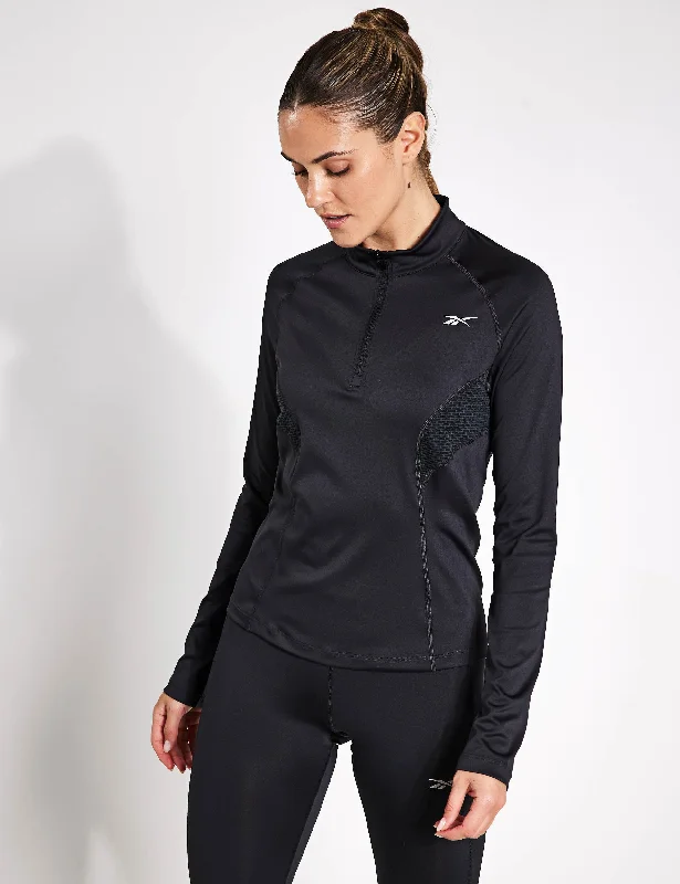 Running 1/4 Zip - Night Black