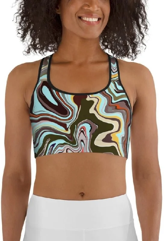 Aqua Marble Sports Bra