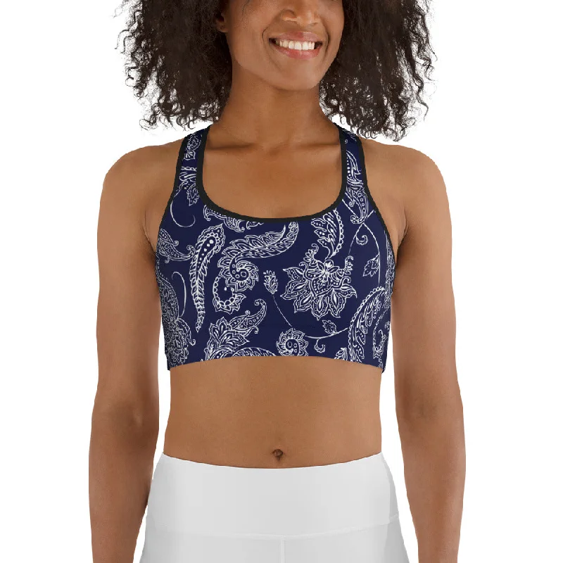 Paisley Floral Sports Bra