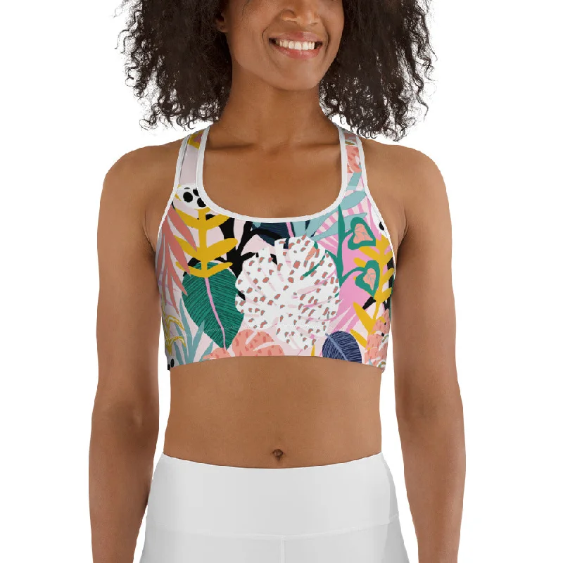 Pastel Tropical Sports Bra