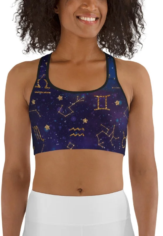 Zodiac Signs Sports Bra