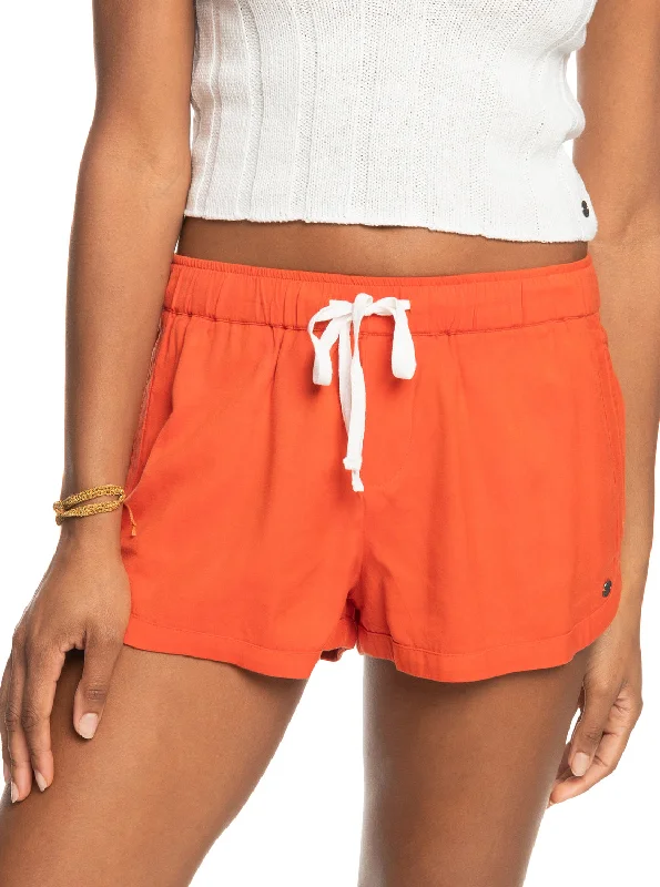 New Impossible Love Elastic Waist Shorts - Tigerlily